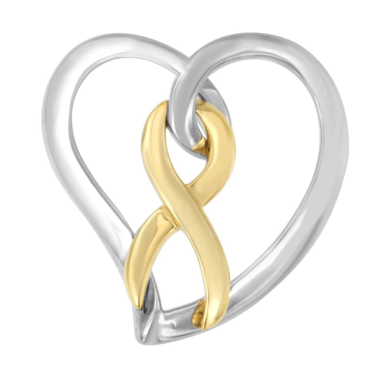 14K Gold & Silver Love Knot Pendant - EveryRetailNeed.Com
