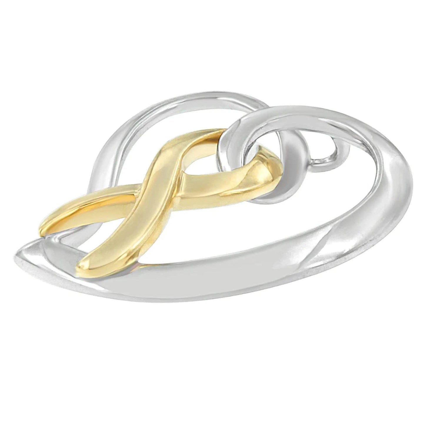 14K Gold & Silver Love Knot Pendant - EveryRetailNeed.Com