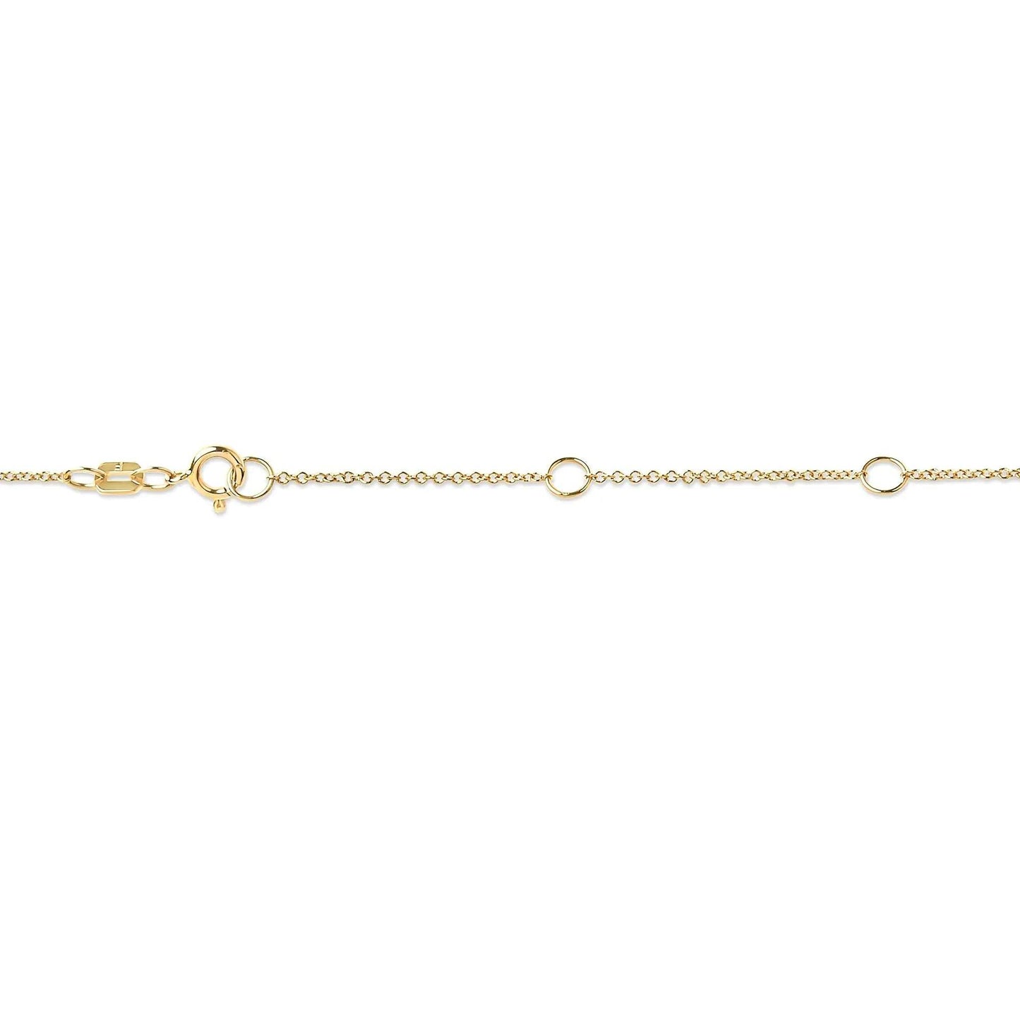 10K White Gold Bezel Diamond Solitaire Pendant Necklace - EveryRetailNeed.Com