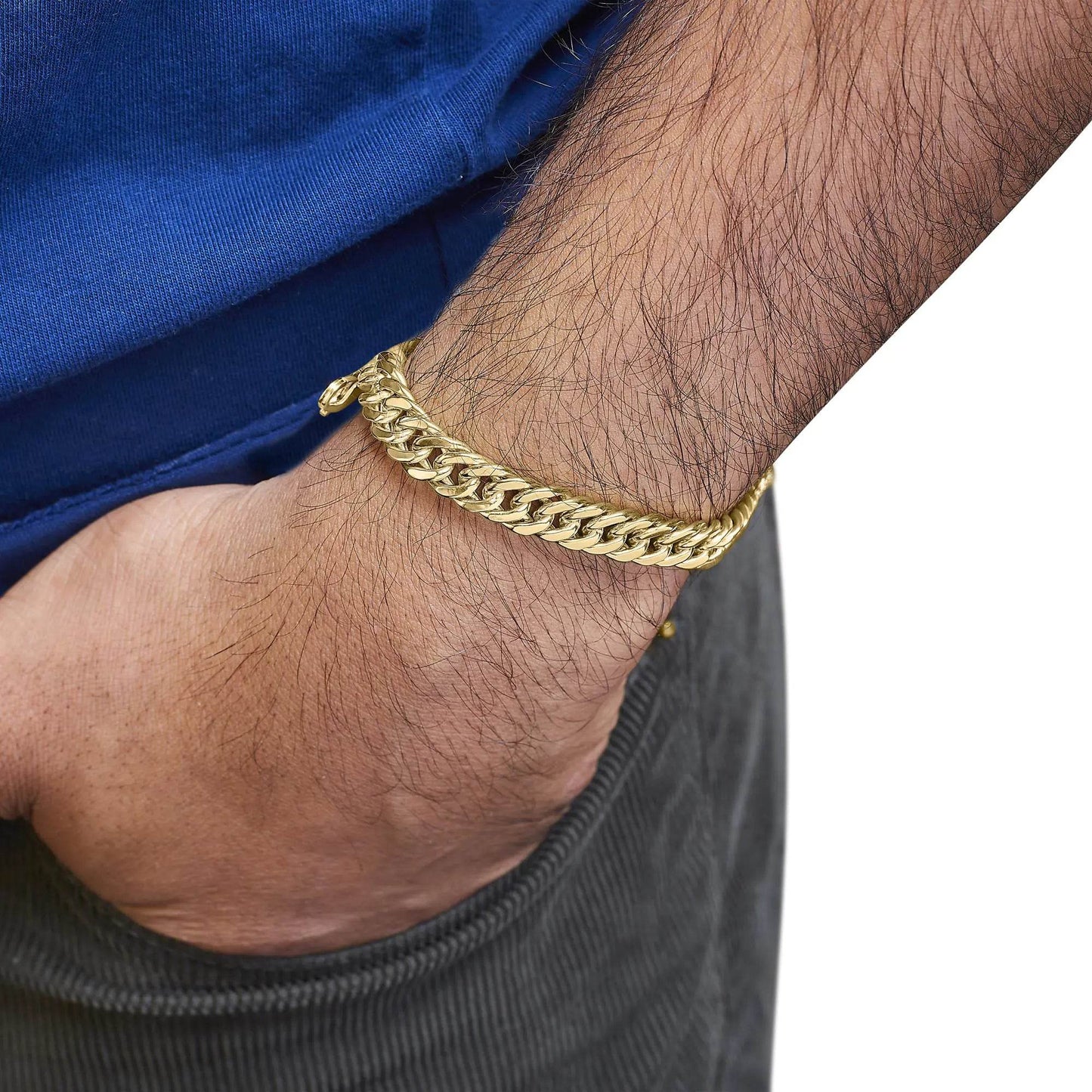 10K Yellow Gold Cuban Link Bracelet - 8.5 Inches - EveryRetailNeed.Com