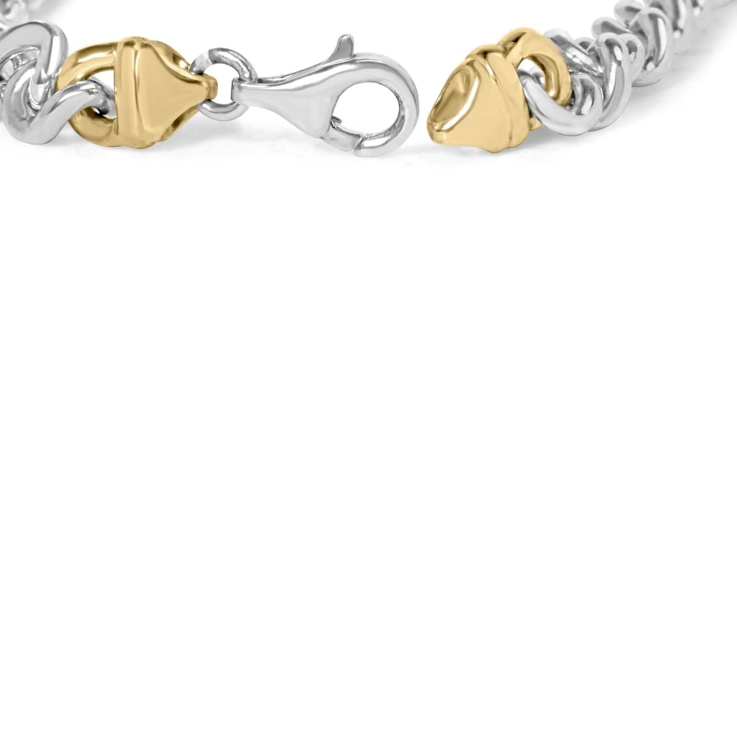 10K Yellow Gold Plated .925 Sterling Silver 1/5 Cttw Diamond Curb Chain Bracelet (J-K Color, I2-I3 Clarity) - 7.5 Inches - EveryRetailNeed.Com
