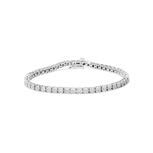 Sterling Silver Lab Diamond Tennis Bracelet 7.25"