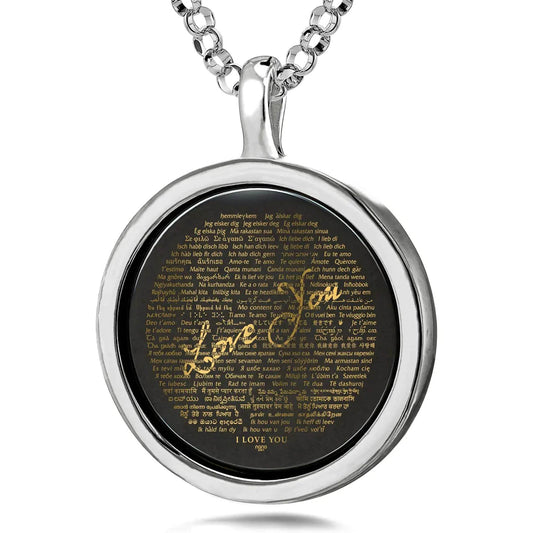 Global Love Script Necklace - EveryRetailNeed.Com