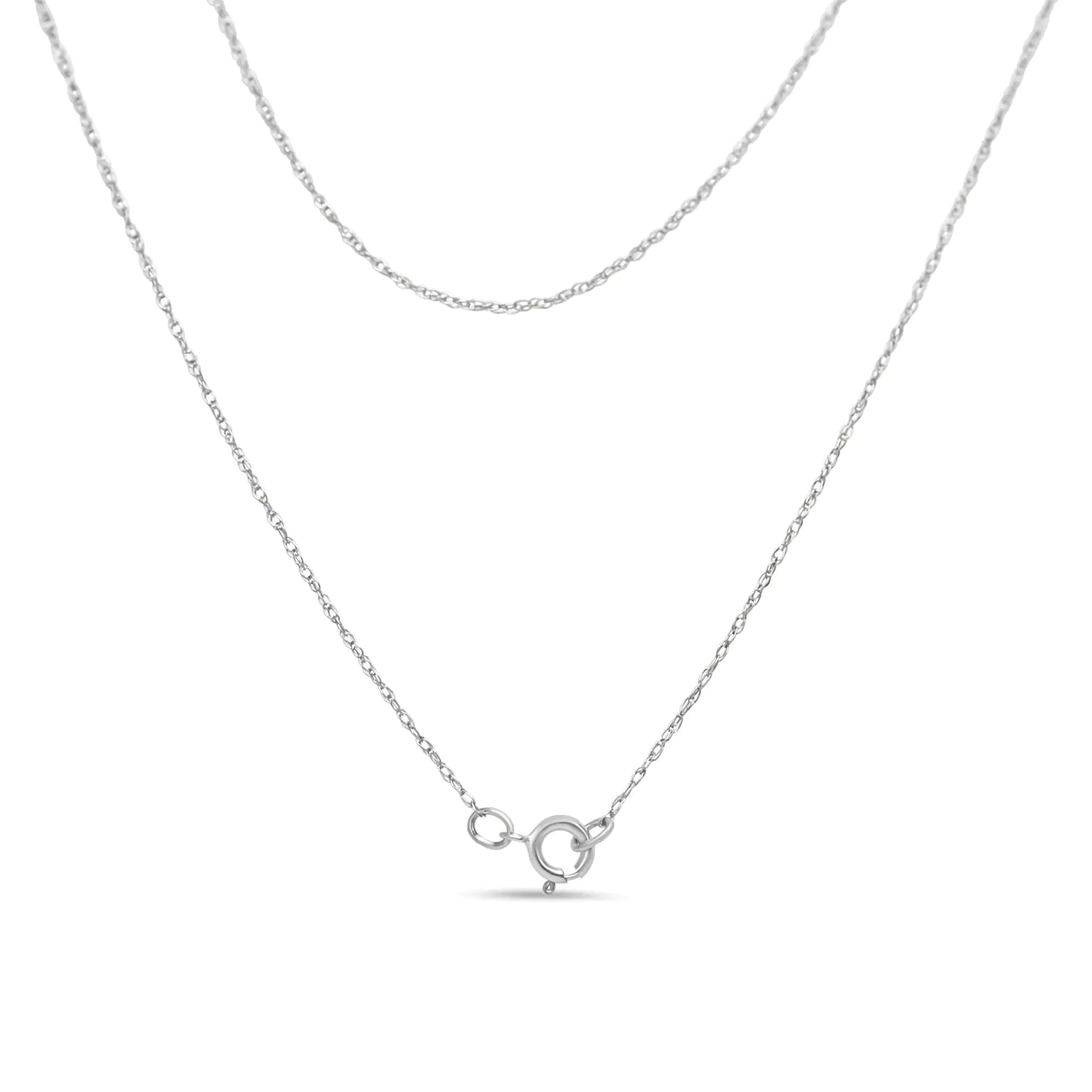 .925 Sterling Silver 3/8 Cttw Round Diamond Double Heart-in-Heart Pendant 18" Necklace