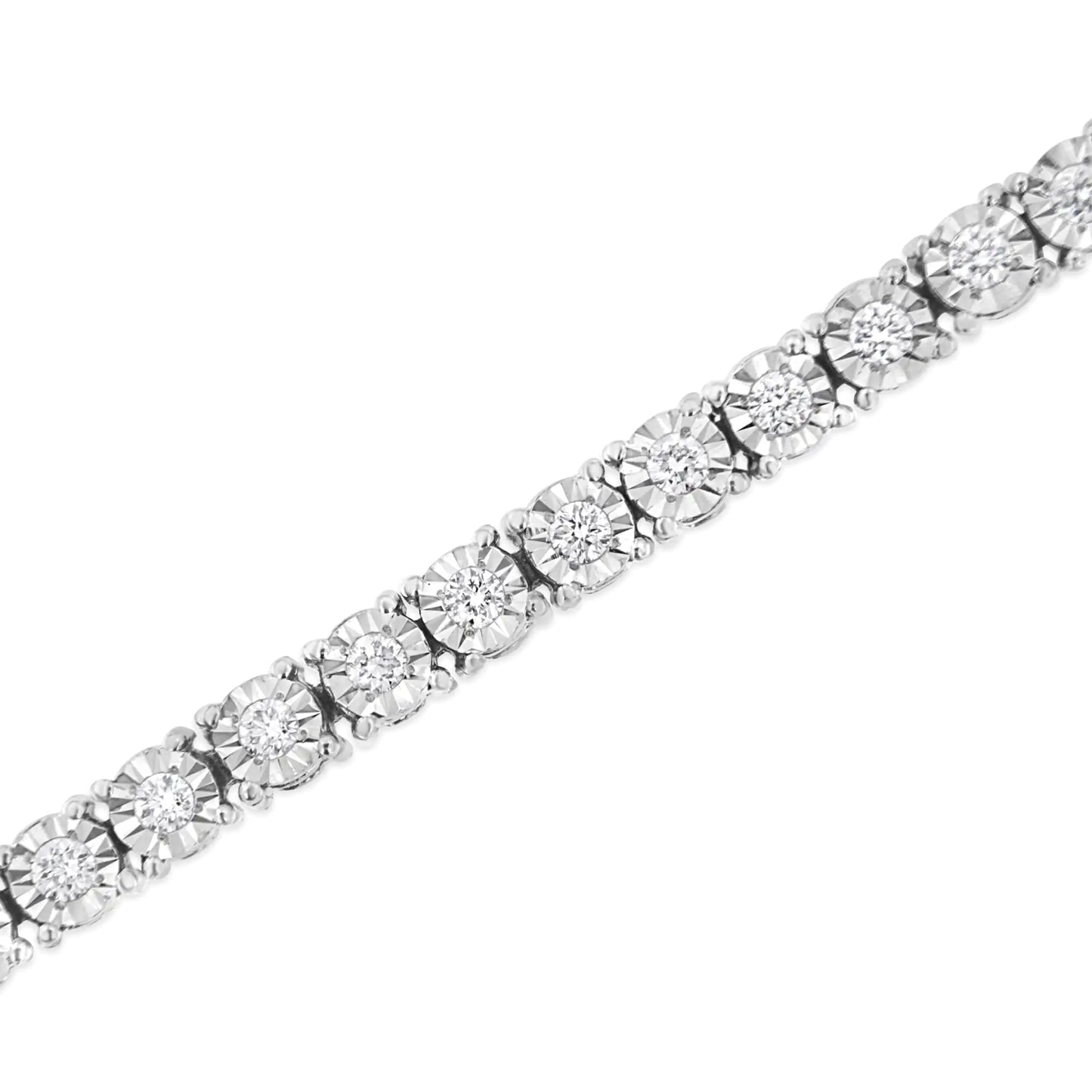 Sterling Silver Lab Diamond Tennis Bracelet 7.25"