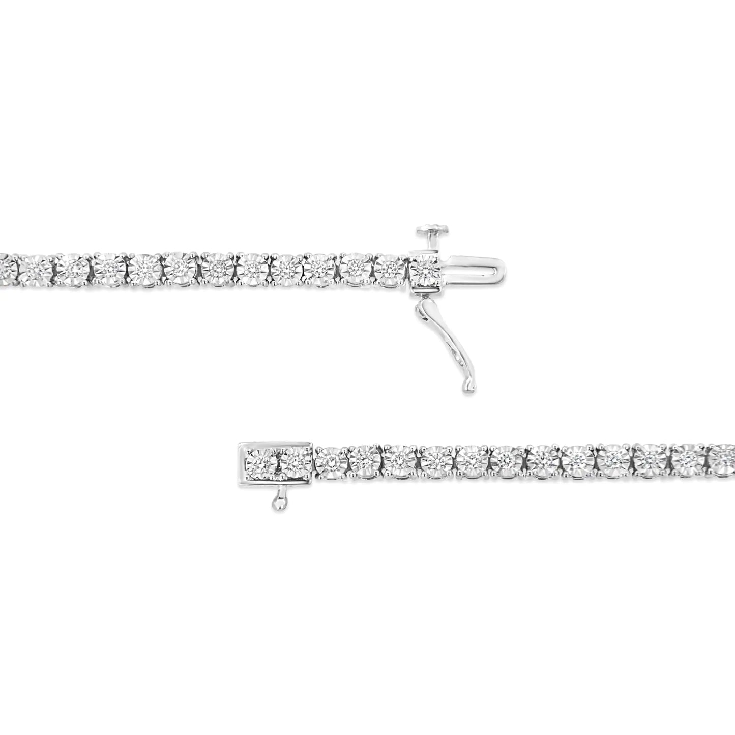 Sterling Silver Lab Diamond Tennis Bracelet 7.25"