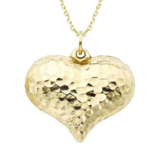 Puff Heart Charm Necklace - EveryRetailNeed.Com